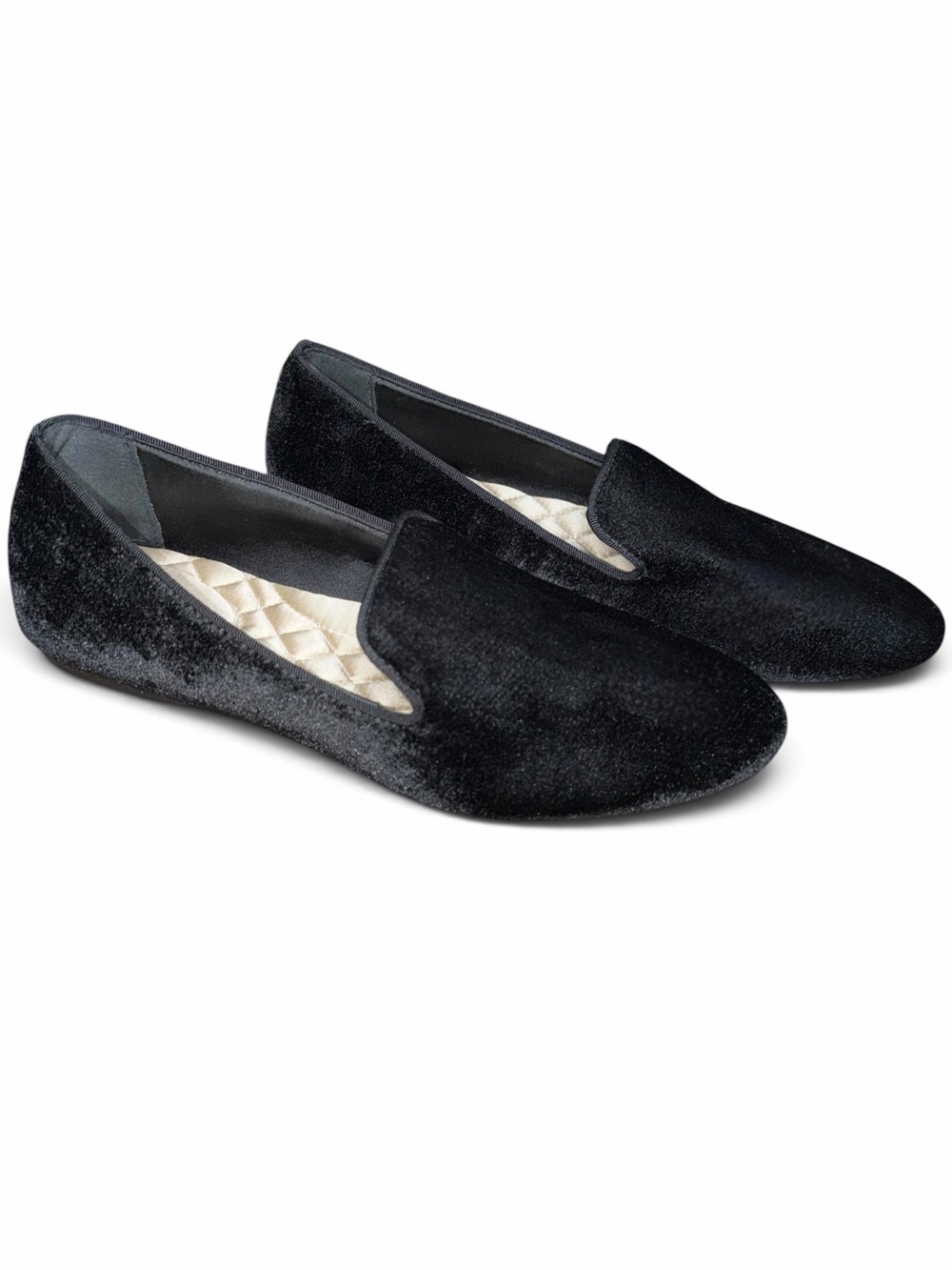Birdies The Starling Black Velvet Smoking Slipper Loafer Flats Size 8.5